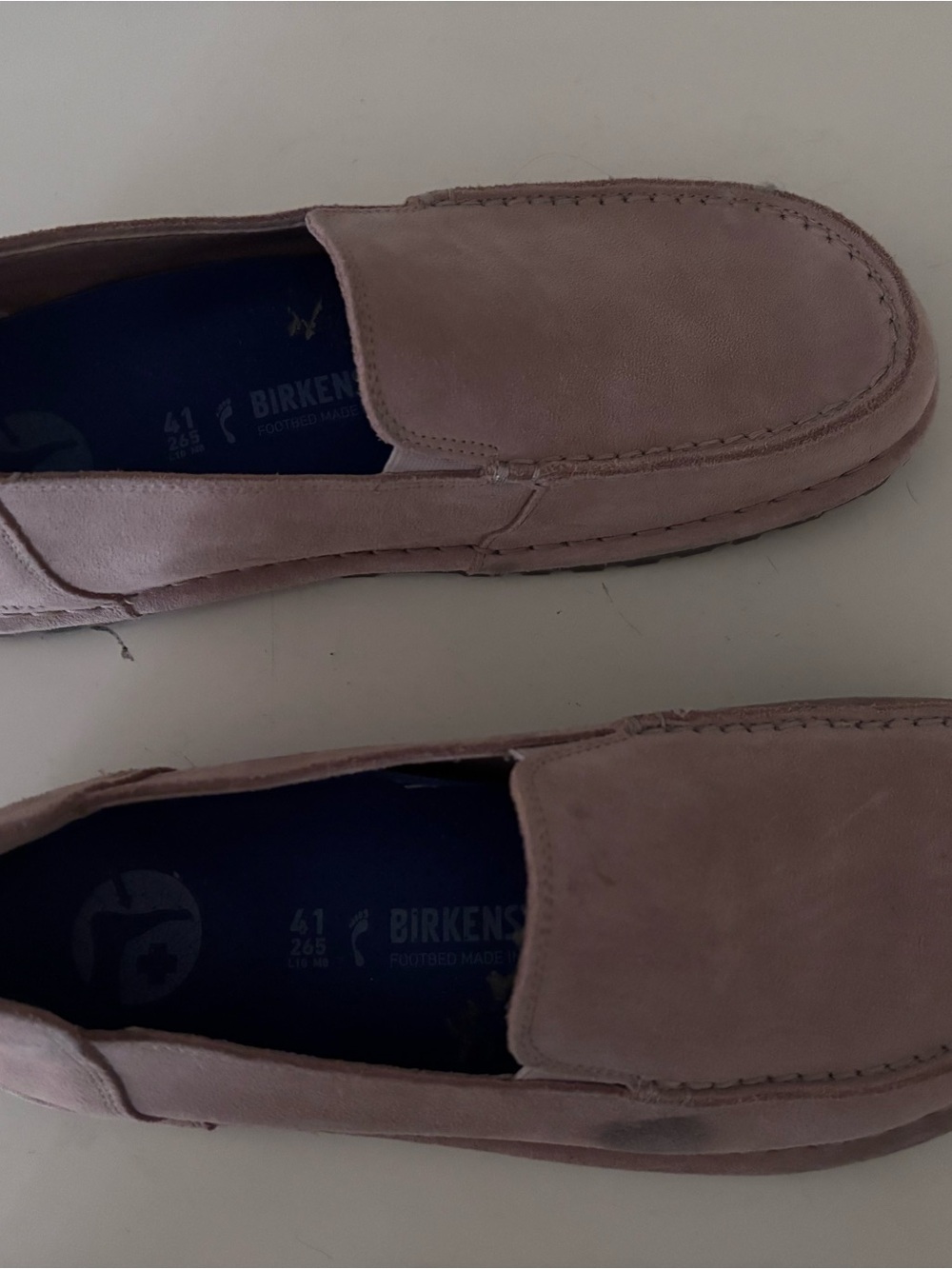 Birkenstock women’s Slip-On Loafer in Mauve Suede